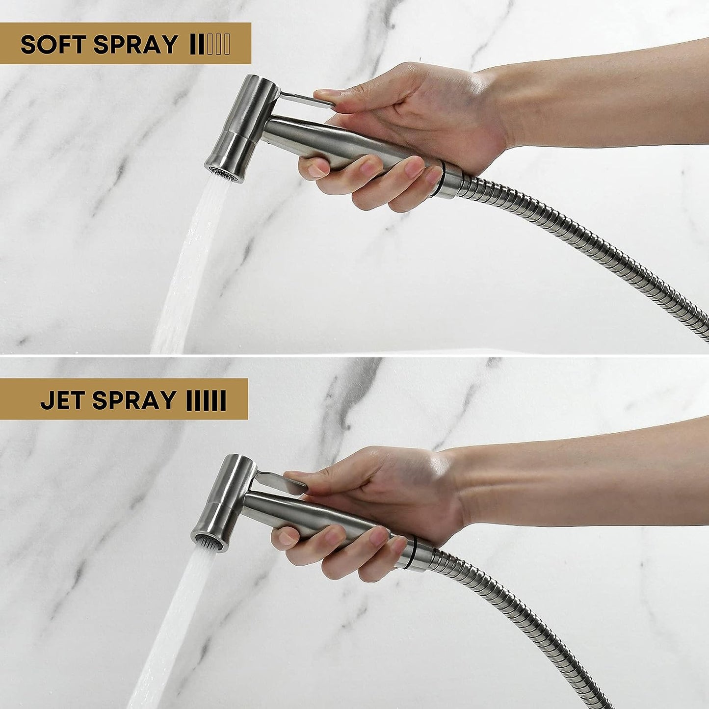 The PurrfectZone Stainless Steel Bidet Sprayer/Cloth Diaper Sprayer