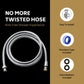 The PurrfectZone Shower Hose - 72 Inch Stainless Steel (Chrome)