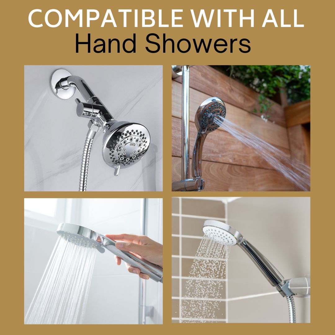 The PurrfectZone Shower Hose - 72 Inch Stainless Steel (Chrome)