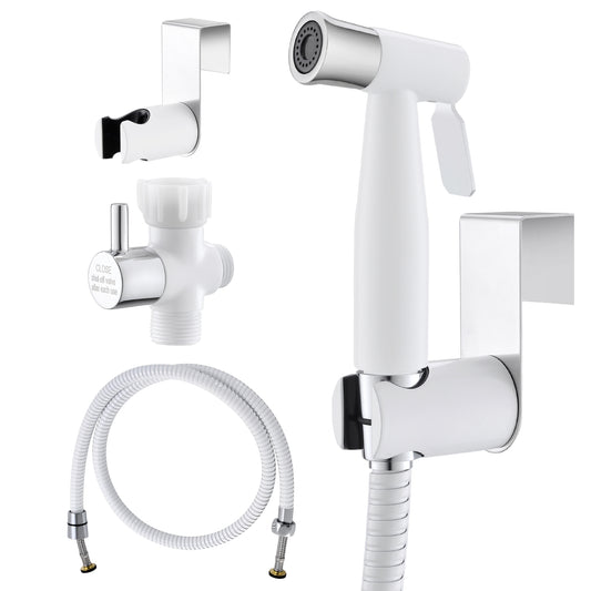 The PurrfectZone White Chrome Bidet Sprayer/Cloth Diaper Sprayer