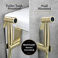 Two-Pack Brushed Gold Purrfectzone Bidet Sprayer for Toilet, Handheld Sprayer Kit, Hand Held Bidet, Cloth Diaper Sprayer Set