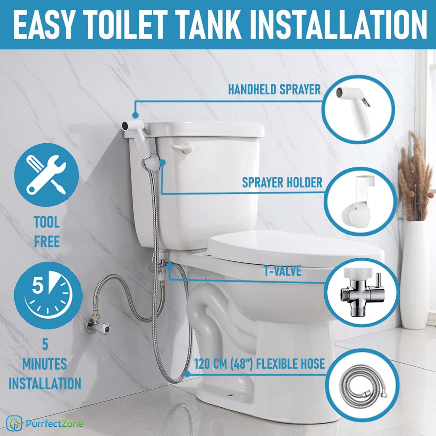 toilet tank handheld sprayer installation
